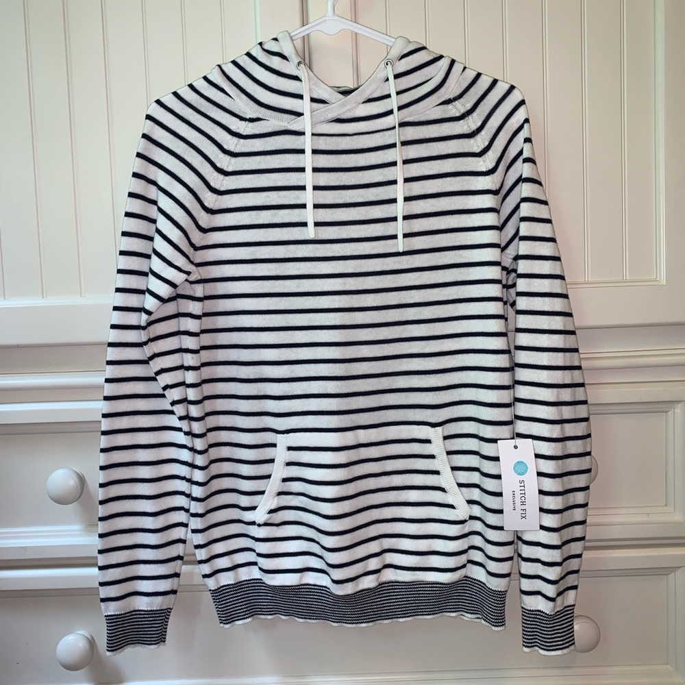 Stitch fix exclusive striped hoodie.